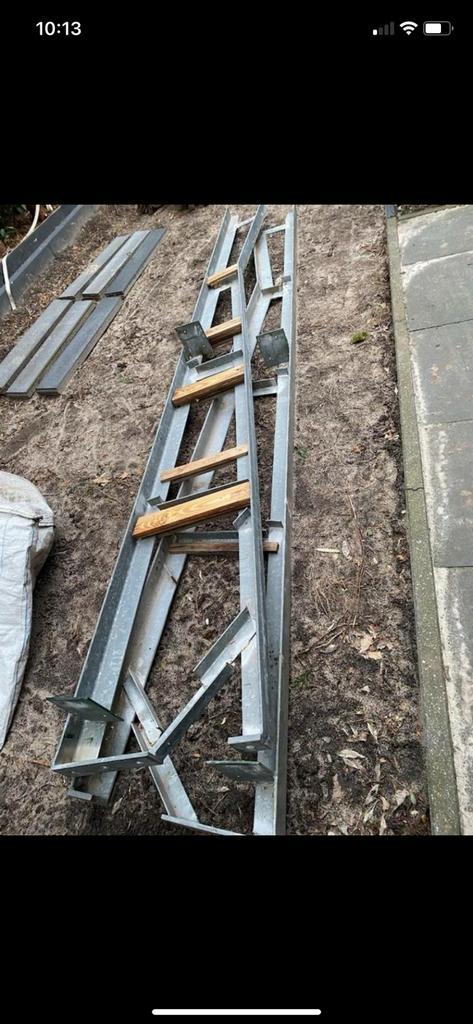 MOET WEG Stalen draagconstructie overkapping ., Doe-het-zelf en Bouw, IJzerwaren en Bevestigingsmiddelen, Zo goed als nieuw, Ophalen