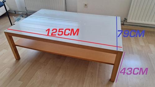 Tafel ideaal voor appartement en studio hout & glas, Huis en Inrichting, Tafels | Eettafels, Gebruikt, 50 tot 100 cm, 100 tot 150 cm