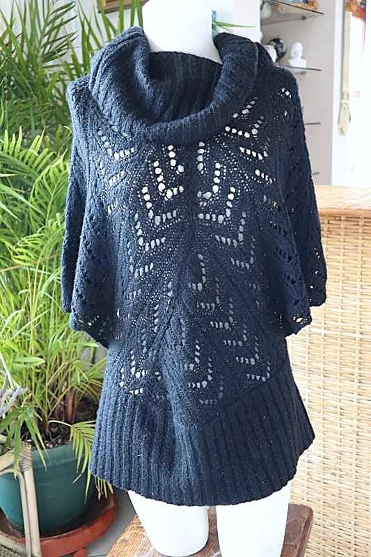 vintage dressing deels transparant lang zwarte pull trui, Vêtements | Femmes, Pulls & Gilets, Comme neuf, Taille 42/44 (L), Noir