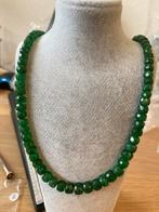 Natuurlijke Zambia smaragd kettingen (5-8 mm), Bijoux, Sacs & Beauté, Colliers, Vert, Argent, Enlèvement ou Envoi, Réglable