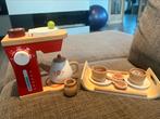 Houten keukenspeelgoed: koffiezet met bijhorende tasjes enz, Kinderen en Baby's, Ophalen, Zo goed als nieuw, Hout, Speelkeuken-accessoire