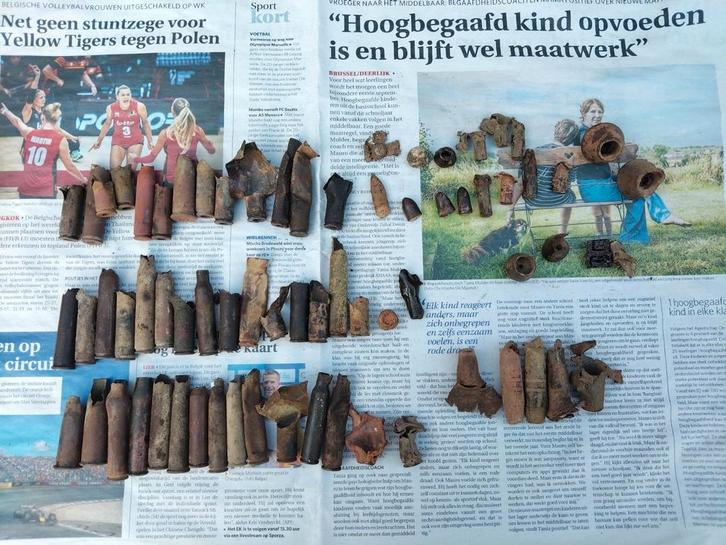 Lot hulzen en projectiel inert, Verzamelen, Militaria | Tweede Wereldoorlog, Ophalen of Verzenden