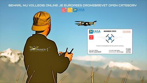Europees Dronebrevet Open Category A1 A3 A2 online behalen, Audio, Tv en Foto, Drones, Nieuw, Drone met camera, Ophalen of Verzenden
