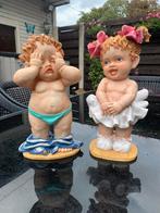 2 beeldjes van 40 cm hoog . 30 jaar oud., Tuin en Terras, Ophalen, Zo goed als nieuw, Kunststof