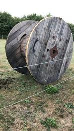4 grote houten haspels/staantafels, Tuin en Terras, Ophalen, Zo goed als nieuw