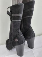 52C* MEL & CO jolies boots noires cuir (41), Comme neuf, Mel & Co, Boots et Botinnes, Noir