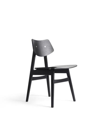 Chaise/Chaise en bois de chêne noir 1960 Rex Kralj, Enlèvement, Noir, Cinq, Six Chaises ou plus, Utilisé