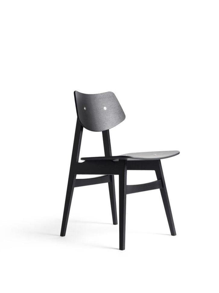 Rex Kralj Black Oak 1960 Wood Chair / Stoel, Huis en Inrichting, Stoelen, Gebruikt, Vijf, Zes of meer stoelen, Hout, Zwart, Ophalen
