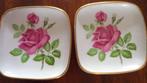 2 x Assiette décorative à la rose Limoges France 10 cm, Enlèvement ou Envoi