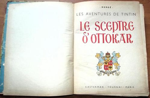 tintin - Le Sceptre d'Ottokar (1947), Boeken, Stripverhalen, Gelezen, Eén stripboek, Ophalen of Verzenden