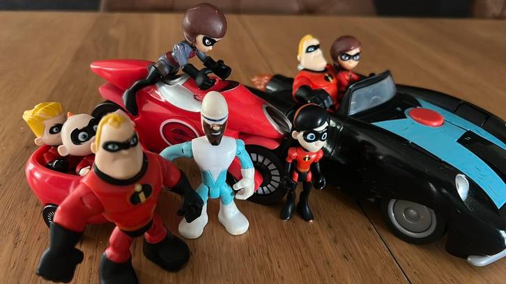 The Incredibles actiefiguren, volledige set, Kinderen en Baby's, Speelgoed | Actiefiguren, Zo goed als nieuw, Ophalen of Verzenden