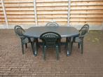 Tuinset, tafel met 4 stoelen, Tuin en Terras, Tuinsets en Loungesets, Ophalen, Gebruikt