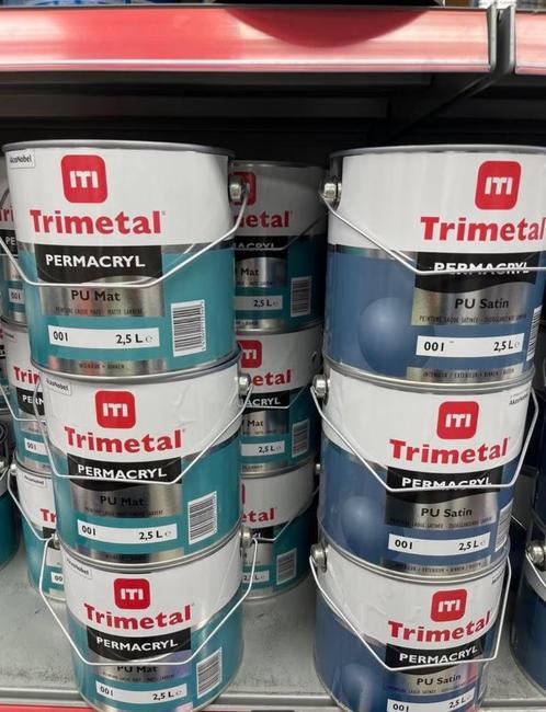 ‼️Peinture Laque TRIMETAL PERMACRYL PU MAT & SATIN 2,5L, Doe-het-zelf en Bouw, Verf, Beits en Lak, Nieuw, Lak, Ophalen of Verzenden