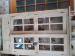Meuble vitrine en bois mexicain de chez belot, 100 tot 150 cm, Grenenhout, 150 tot 200 cm, Gebruikt