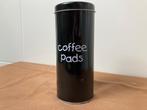 Retro koffiepads-blik – strak en praktisch design, Ophalen of Verzenden, Zo goed als nieuw, Rond, Metaal
