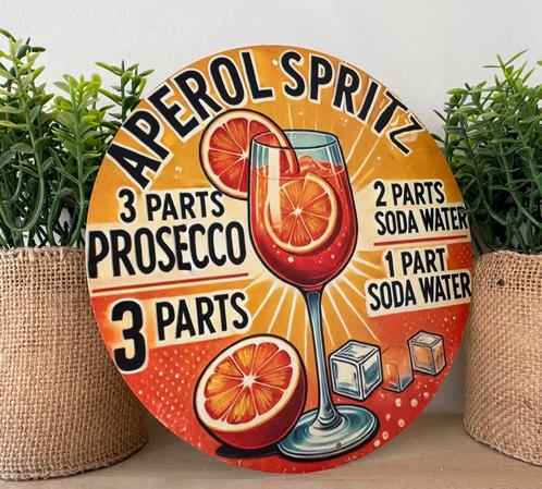Metalen reclamebord Aperol Spritz, Verzamelen, Merken en Reclamevoorwerpen, Reclamebord, Ophalen of Verzenden