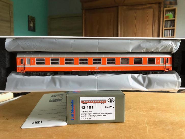 LS MODELS 42181 SNCB VOITURE I6 B9 EP IV-V HO, Hobby en Vrije tijd, Modeltreinen | H0, Zo goed als nieuw, Verzenden
