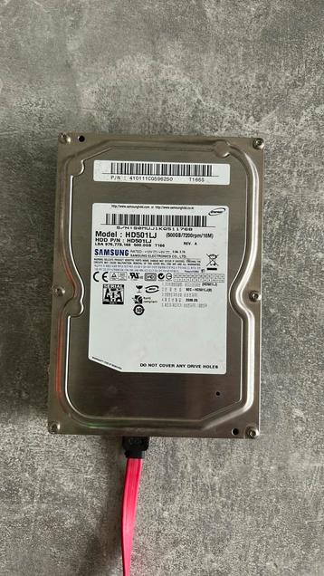Disque dur Samsung 500 Go 7200 RPM 16 Mo – Très bon état beschikbaar voor biedingen
