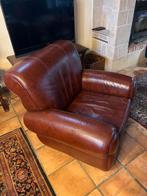 Lederen fauteuil cognac kleur, Ophalen, Gebruikt, Klassiek, 100 tot 125 cm
