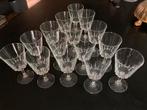 15 verres à vin cristal Val Saint Lambert, Antiquités & Art, Antiquités | Verre & Cristal