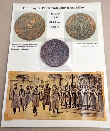 Medaille oprichting Reichsprotektoraat Böhmen & Mähren + fot beschikbaar voor biedingen