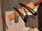 2 grote Belgische straight razor scheermessen, Antiek en Kunst, Ophalen of Verzenden
