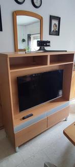 Tv-kast met tv inclusief, Ophalen, Gebruikt, 100 tot 150 cm, Met hangruimte