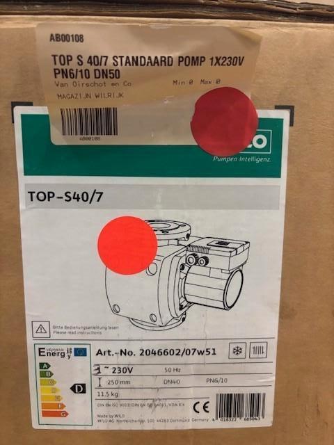 Wilo Top - S40/7 art n2046602 circulatiepomp, Bricolage & Construction, Sanitaire, Neuf, Enlèvement ou Envoi