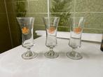 3 identieke glazen Hasseltse Koffie Fryns, Verzamelen, Ophalen of Verzenden