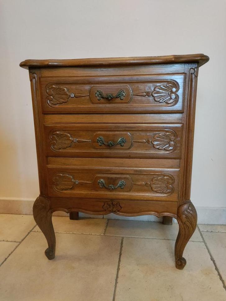 Commode en chêne avec 3 tiroirs, Huis en Inrichting, Kasten | Ladekasten, Gebruikt, Minder dan 100 cm, 50 tot 100 cm, 25 tot 50 cm