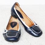 Mocassins Gabor en cuir laqué (taille 2½|35) s13 €25, -, Gabor, Comme neuf, Bleu, Sabots