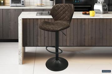 Nieuw barkruk donkerbruin - cognac 75 euro per stuk p.u., 5 tabourets ou plus, Enlèvement, Neuf, Réglable en hauteur