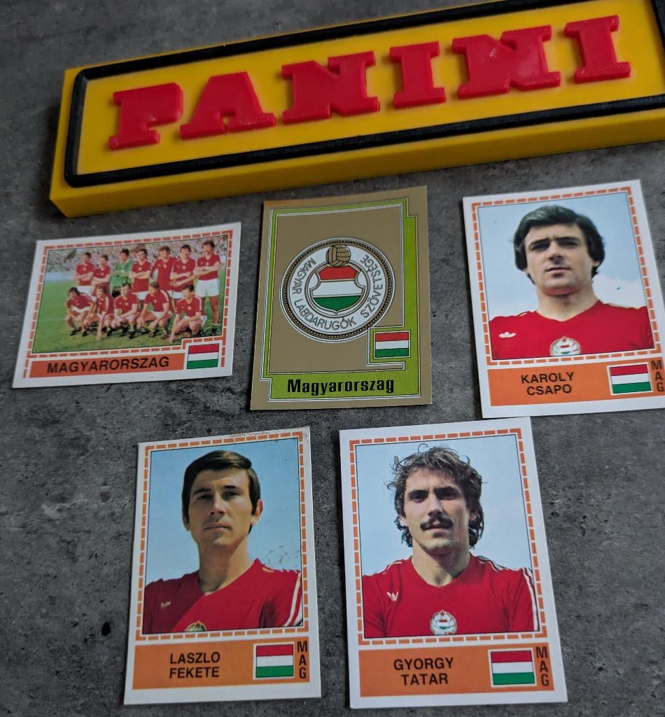 AUTOCOLLANTS PANINI FOOT EUROPE 80 HONGRIE,  5 pièces rares, Envoi, Neuf