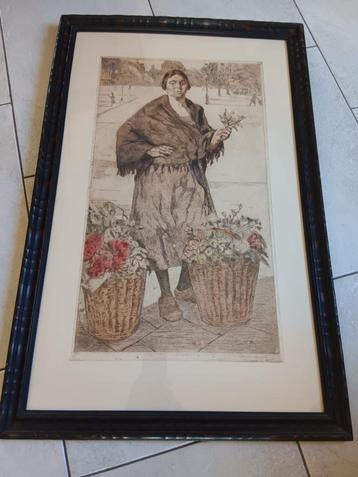 gesigneerde ets Henri Geertsen  beschikbaar voor biedingen