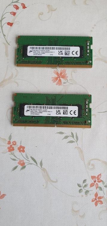 2 Modules de mémoire Micron MTA8ATF1G64HZ-2G6E1 1Rx8 8Go DDR beschikbaar voor biedingen