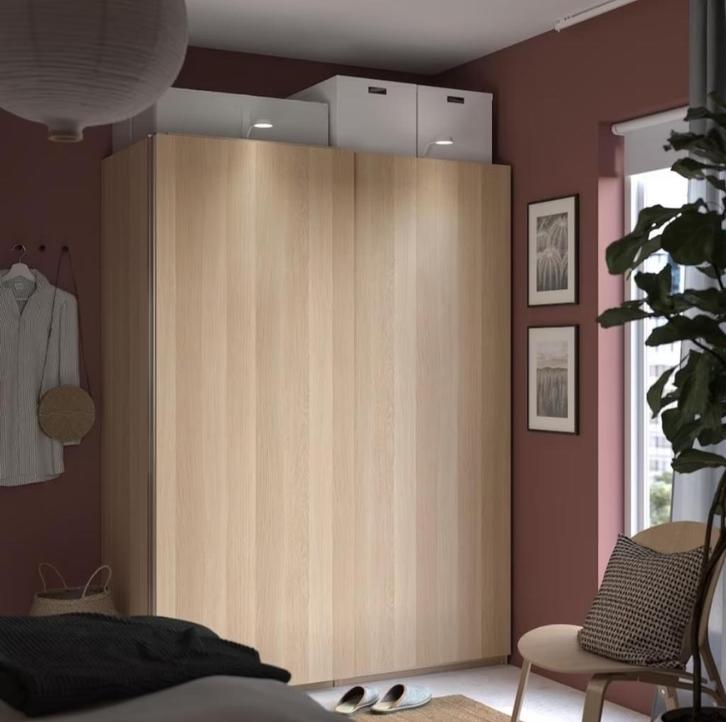 Kleerkast pax met schuifdeuren en compleet met accessoires, Huis en Inrichting, Kasten | Kleerkasten, Zo goed als nieuw, Met lade(s)