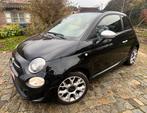Fiat 500 cabrio hybrid SPORT-edition - full option, Auto's, Cabriolet, Zwart, Leder, Handgeschakeld