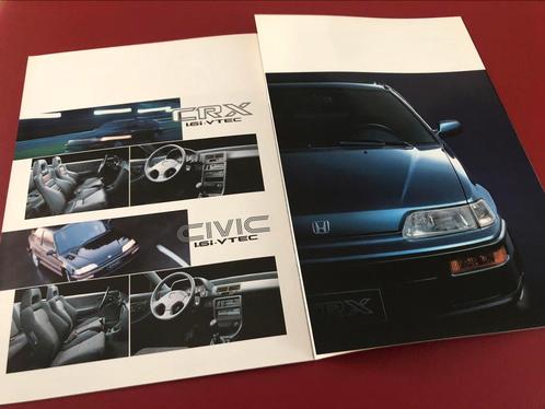 Honda CIVIC CRX VTEC Prospectus 1988 - 1991 EE9 EE8 ED9, Boeken, Auto's | Folders en Tijdschriften, Ophalen of Verzenden