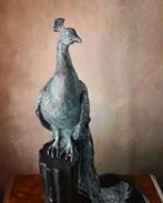 Grote Massieve Bronzen Beeld van een Pauw GRATIS LEVERING, Antiek en Kunst, Antiek | Brons en Koper, Verzenden, Brons