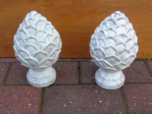 dennenappel, gepatineerde terracottakool, het paar!, Tuin en Terras, Tuinwanddecoratie, Nieuw, Ophalen
