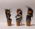 Trolls en liège à vin..3 pièces Suède - Souvenir nordique, Collections, Enlèvement ou Envoi