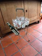 Vintage aperitief rekje, Huis en Inrichting, Woonaccessoires | Wijnrekken, Glas, Gebruikt, Ophalen