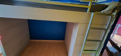 lit mezzanine bois massif, Kinderen en Baby's, Kinderkamer | Stapelbedden en Hoogslapers, Gebruikt, Hoogslaper, Ophalen
