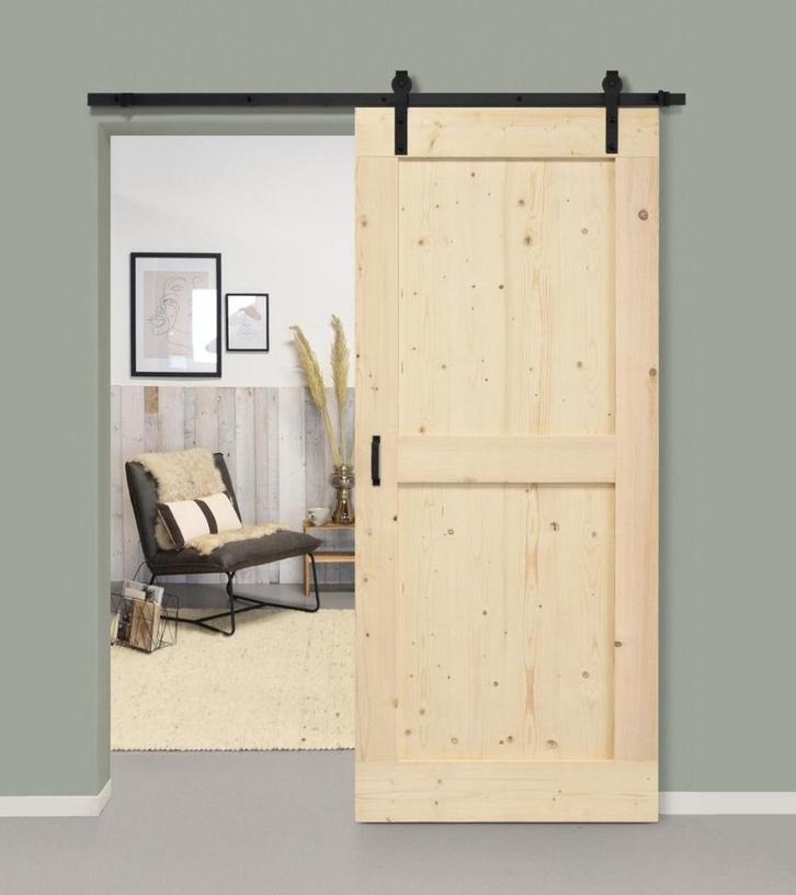 loftdeur | houten loftdeur | schuifdeur | houten schuifdeur, Doe-het-zelf en Bouw, Deuren en Vliegenramen, Nieuw, Binnendeur, 200 tot 215 cm