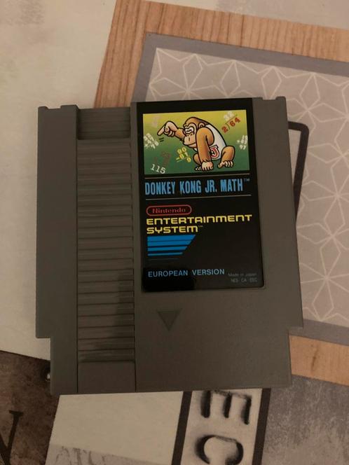 Nintendo NES: Donkey Kong Jr Math Europese versie, Games en Spelcomputers, Games | Nintendo NES, Zo goed als nieuw, Ophalen of Verzenden