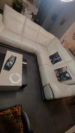 Witte lederen Hoeksalon Chateau Dax met automatische relax, Ophalen