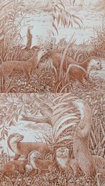 Offset-Litho's "Otters" van Frans Croes 1987 (115/200), Antiek en Kunst, Ophalen of Verzenden