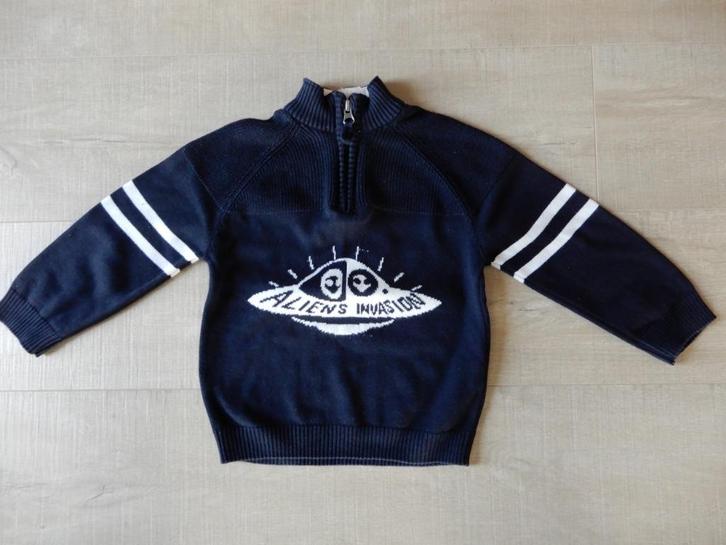 Pull en tricot avec col zippé doublé sherpa Orchestra t98, Kinderen en Baby's, Kinderkleding | Maat 98, Gebruikt, Jongen, Trui of Vest