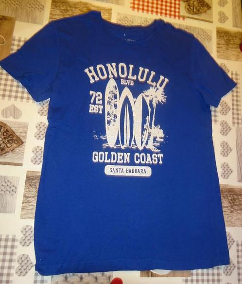 S small t-shirt korte mouwen blauw zeer goede staat, Kleding | Heren, T-shirts, Gedragen, Maat 46 (S) of kleiner, Blauw, Verzenden