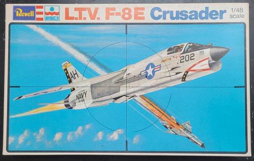 Revell/ESCI F-8 Crusader 1:48, Hobby en Vrije tijd, Modelbouw | Vliegtuigen en Helikopters, Zo goed als nieuw, Vliegtuig, Groter dan 1:72